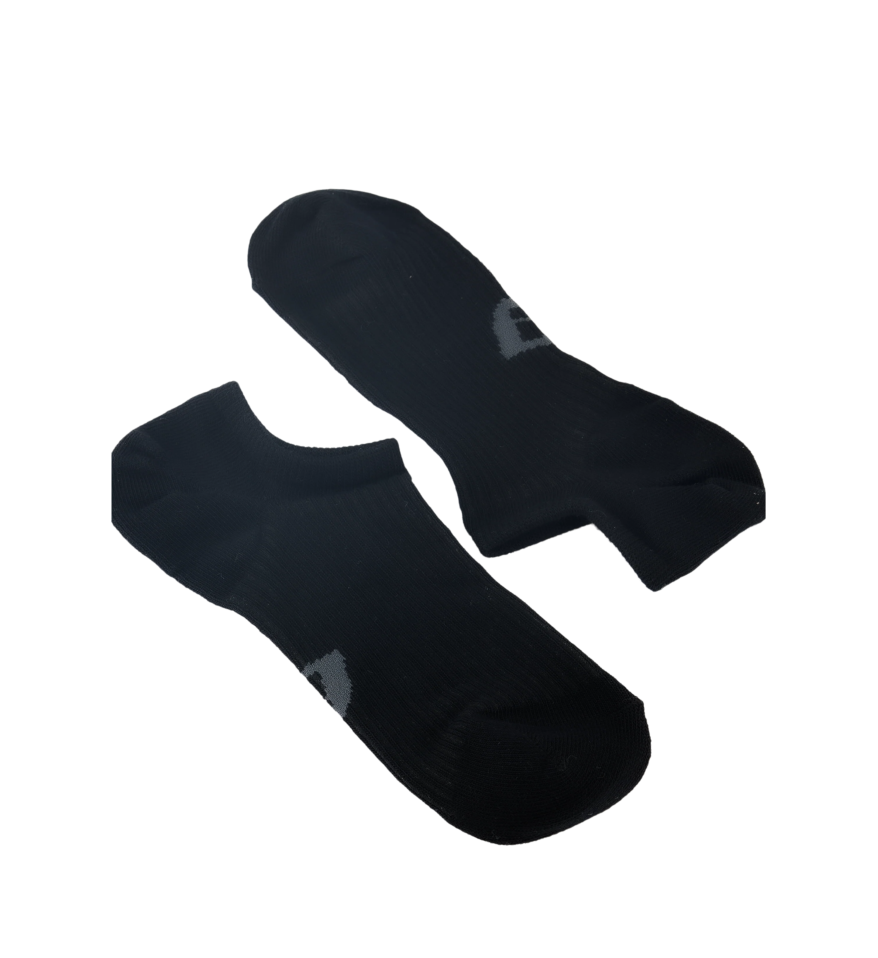 Womens Invisible Socks 3pk Black Cotton Blend