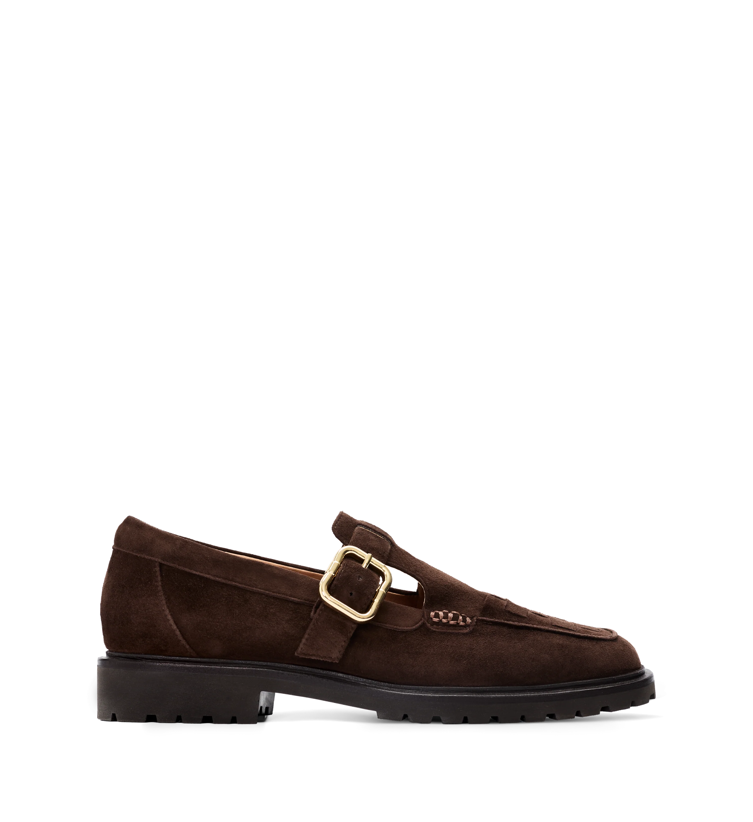 Emutail Chocolate Brown Suede Loafers