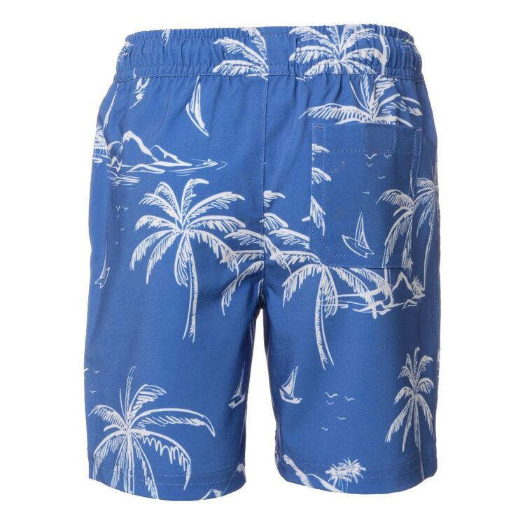 Cape Boy's Vintage Trop Volley Shorts Blue