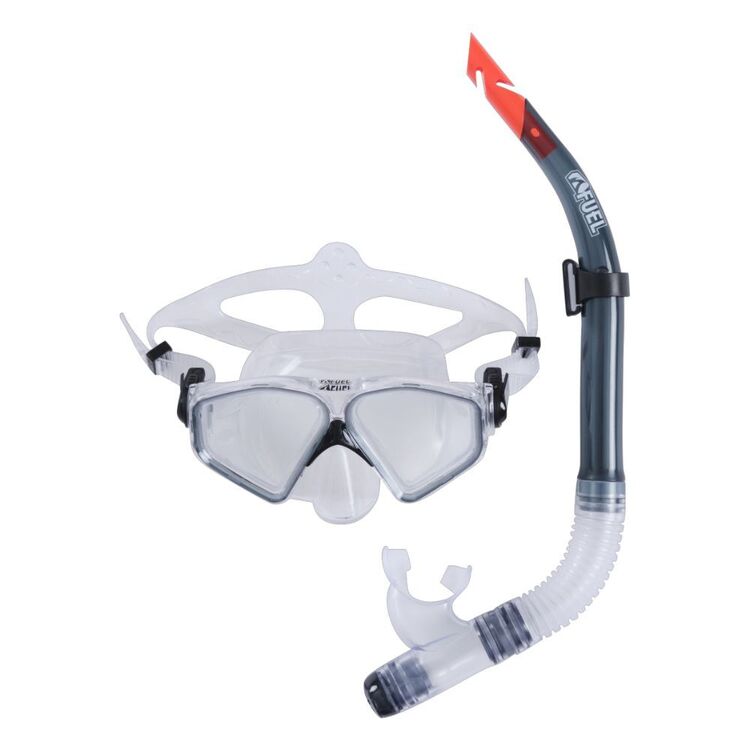 Fuel Snorkel Set 2 Piece Adult Black Transparent Black