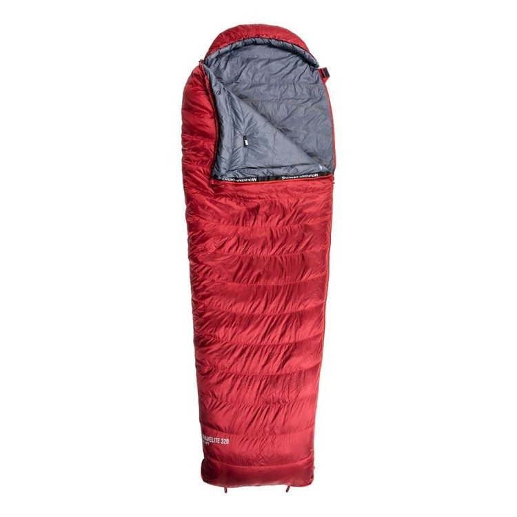 Mountain Designs Travelite 320 Large 4° Sleeping Bag Red LHZ Red Dahlia
