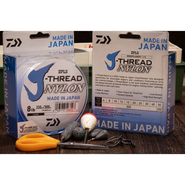 Daiwa J-Thread 10LB 300M Nylon Line Clear 10Lb/300M