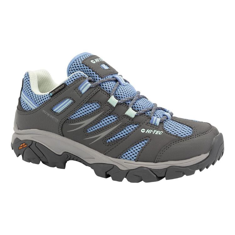 Hi-Tec Women's Tarantula Waterproof Low Hiking Shoes Grey, Charcoal & Cornflower