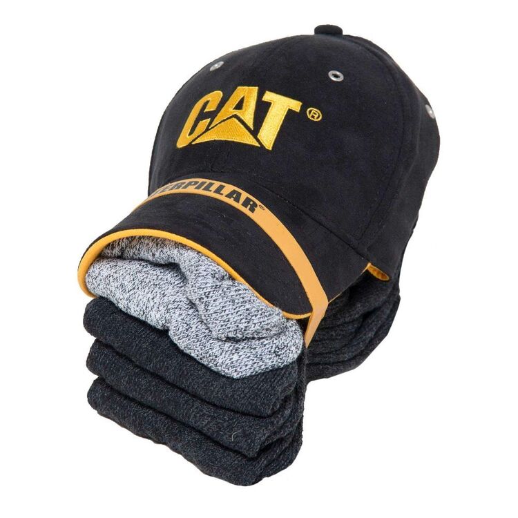 Caterpillar 5 Pack Sock & Cap Bundle Assorted 9 - 12