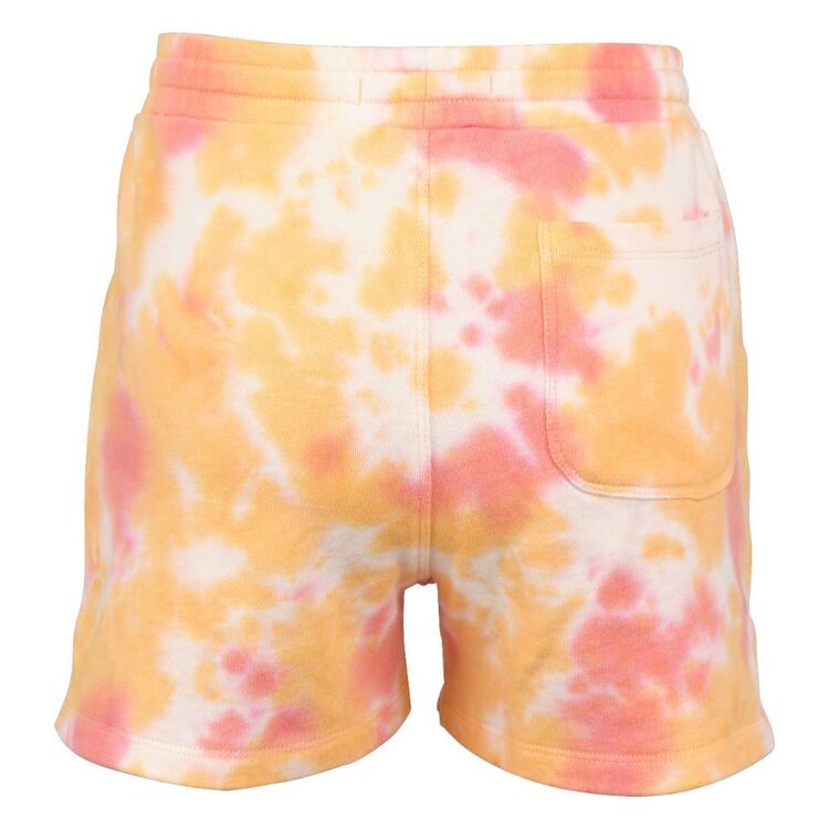 Trip In A Van Kids Tie Dye Knit Shorts Coral / Honey Tie Dye