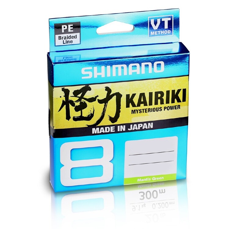 Shimano Kairiki 8 Braid Line 300 Metre Spool Mantis Green