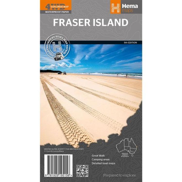 Hema Fraser Island Map Multicoloured