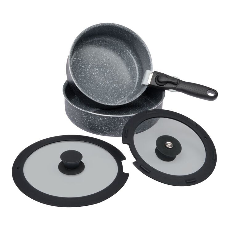 Spinifex Non-Stick Saucepan Set Black
