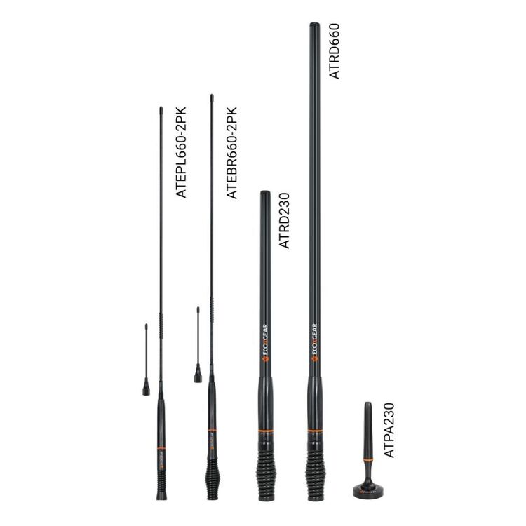 Ecoxgear 1180mm Heavy Duty Off Road Radome Antenna 6.6dBi Black