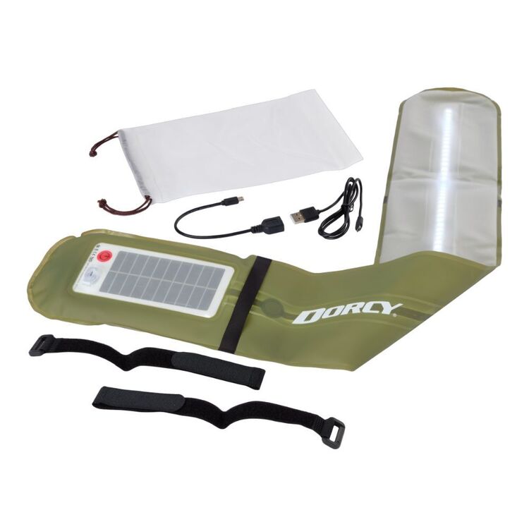 Dorcy 250 Lumen Solar Recharge Inflatable Tube Light Green 250 Lumens