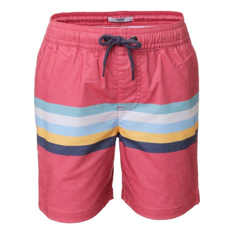Cape Kids Boys Vintage Striped Shorts Red