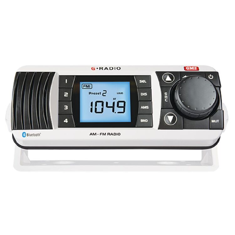 GME GR300BTW AM/FM Marine Radio White