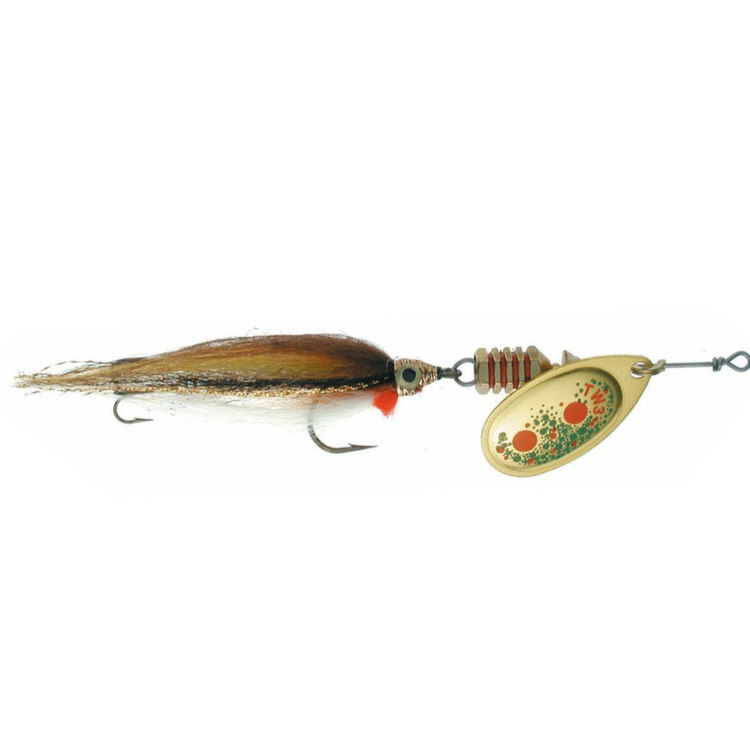 Mepps Aglia Streamer Spinner Lure Gold Streamer