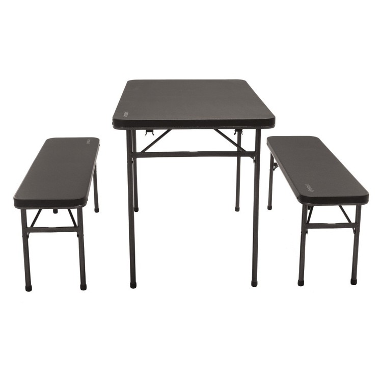 Oztrail Ironside Picnic Table Set Charcoal
