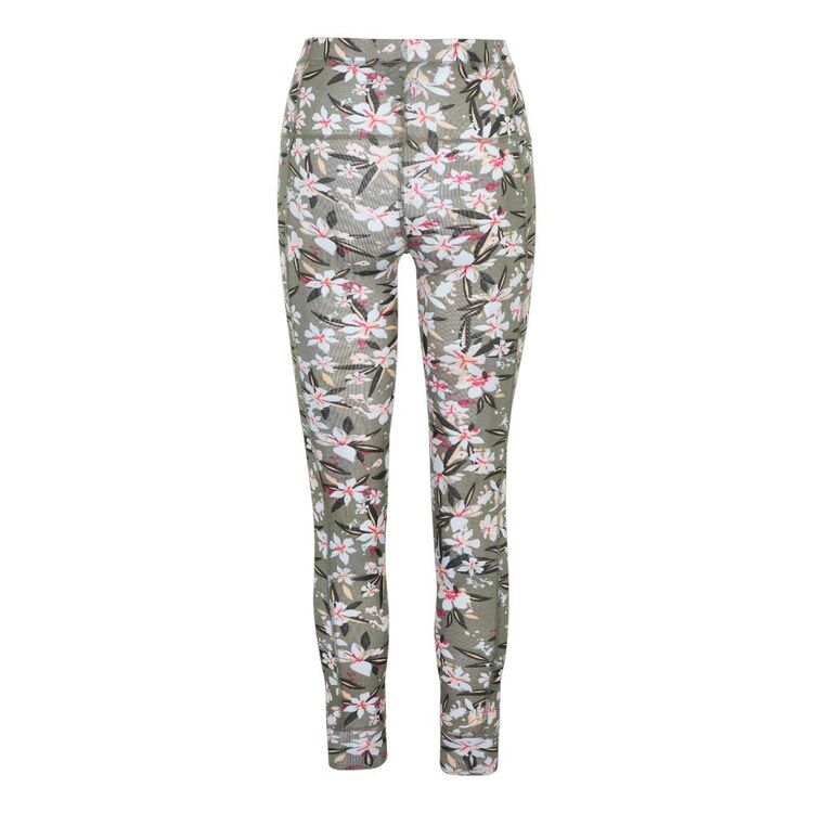Chute Women's Mountain Thermal Pants Khaki Floral