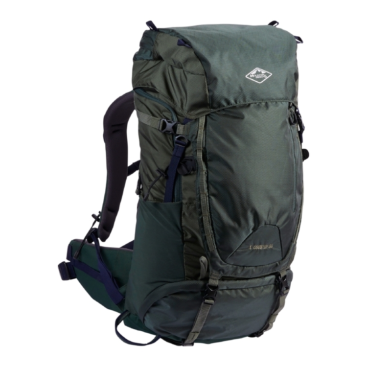 Mountain Designs X-Country 65L Technical Hiking Pack Forest Green 65 L