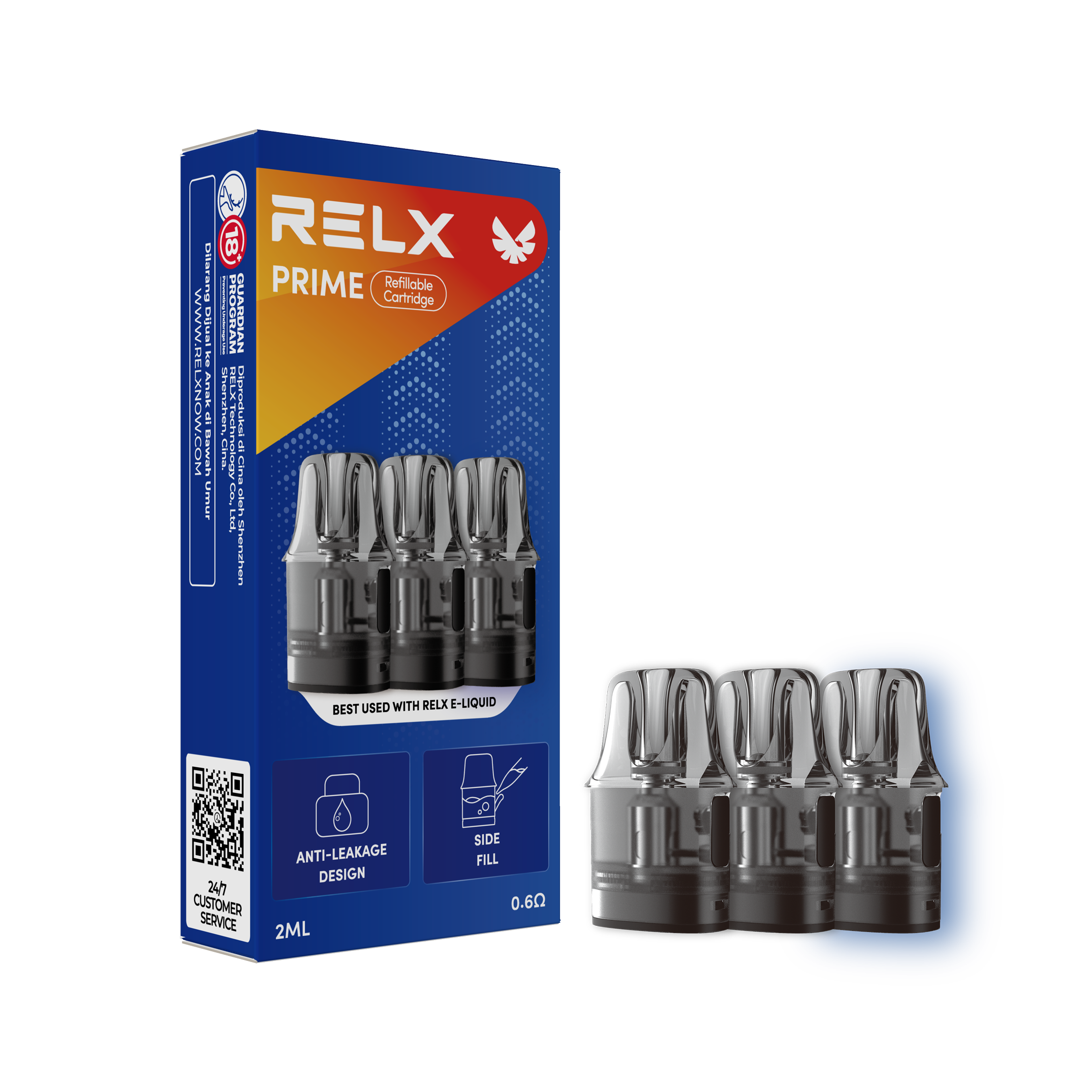 悅刻RELX-Prime Pod-空彈艙 3 Pods  0.2-0.6ohm