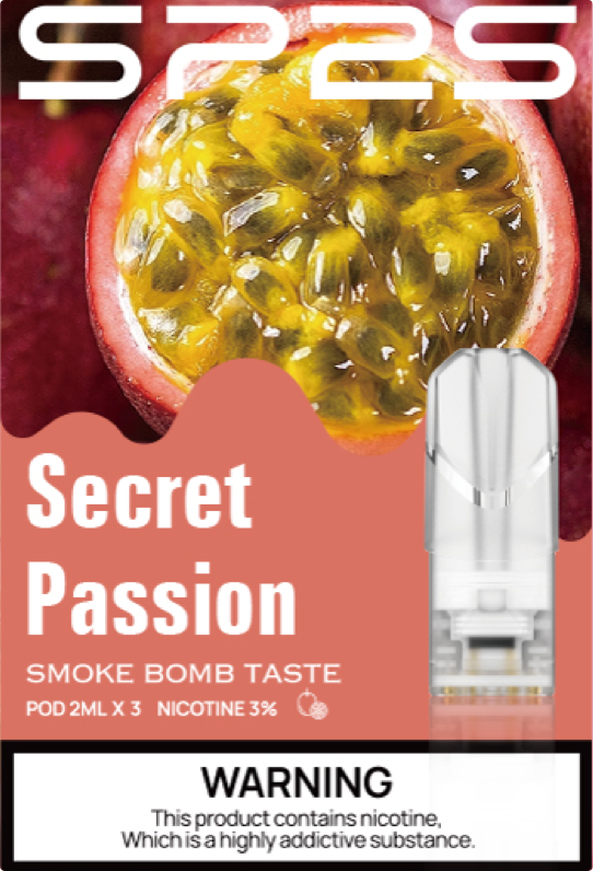 思博瑞SP2S  国际版透明替換煙彈 口味豐富 充填高品質煙油 一盒3顆煙彈 兼容二代主機 祕密百香