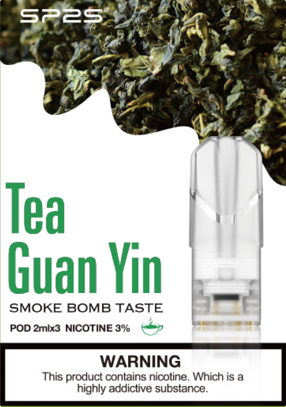 思博瑞SP2S 002D透明替換煙彈 口味豐富 充填高品質煙油 一盒3顆煙彈 兼容二代主機 鐵觀音