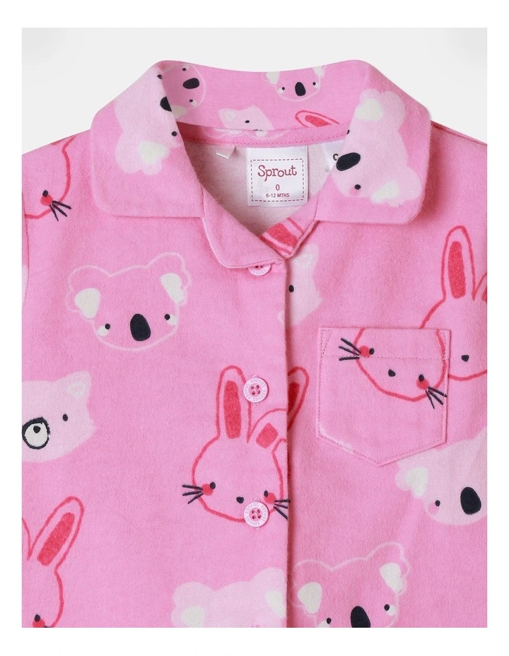Animal Pyjamas Set in Pink