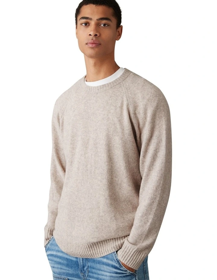 Crewneck Sweater in Oatmeal Heather