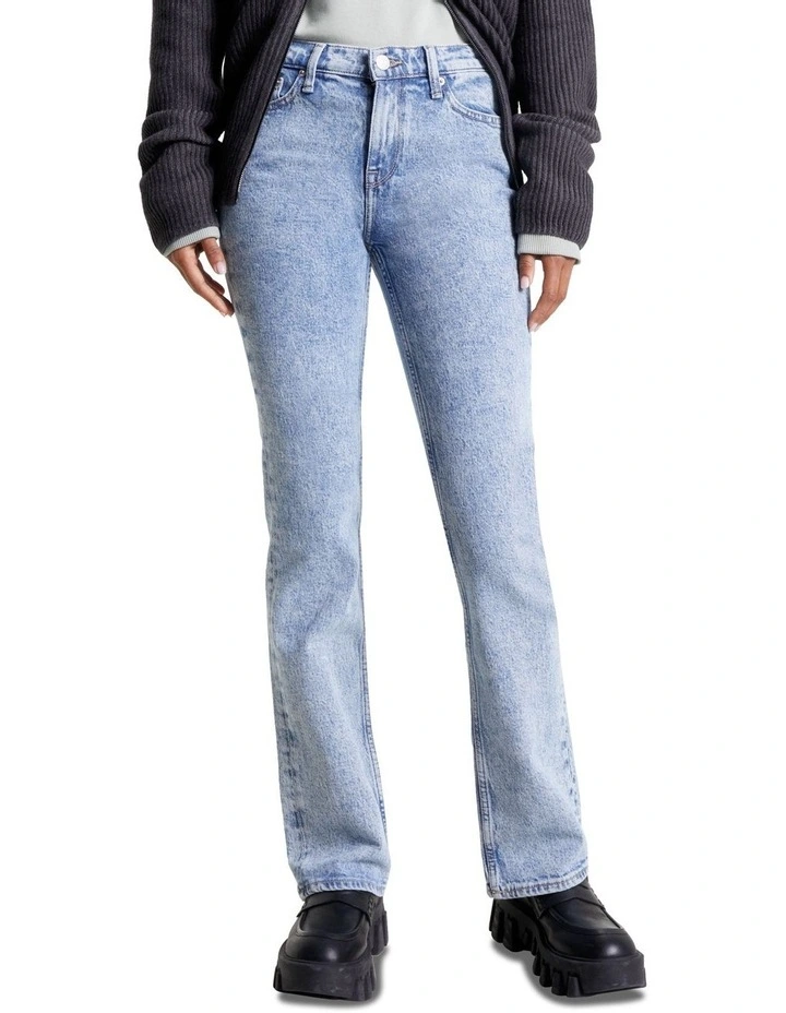 Maddie Mid Rise Bootcut Jeans in Blue