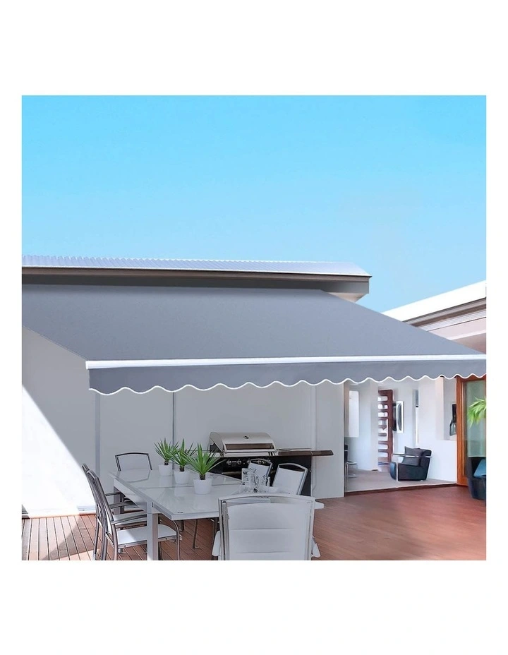 Motorised Folding Arm Awning 4x2.5m in Grey