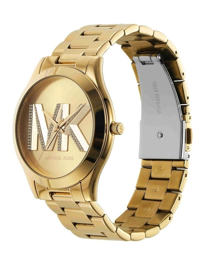 Slim Runway Stainless Steel Watch in Gold