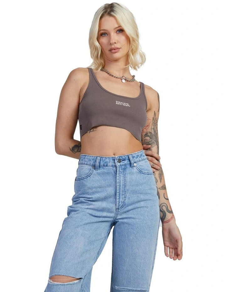 Old Cropped Tank in Grey