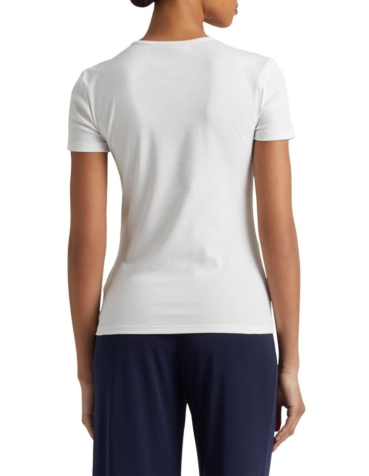 Cotton-Blend T-Shirt in White