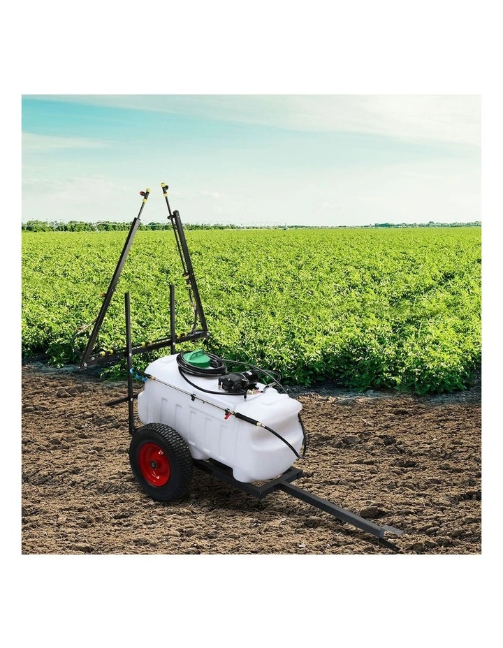 Weed Sprayer 100L Tank with 3M Boom Trailer in White