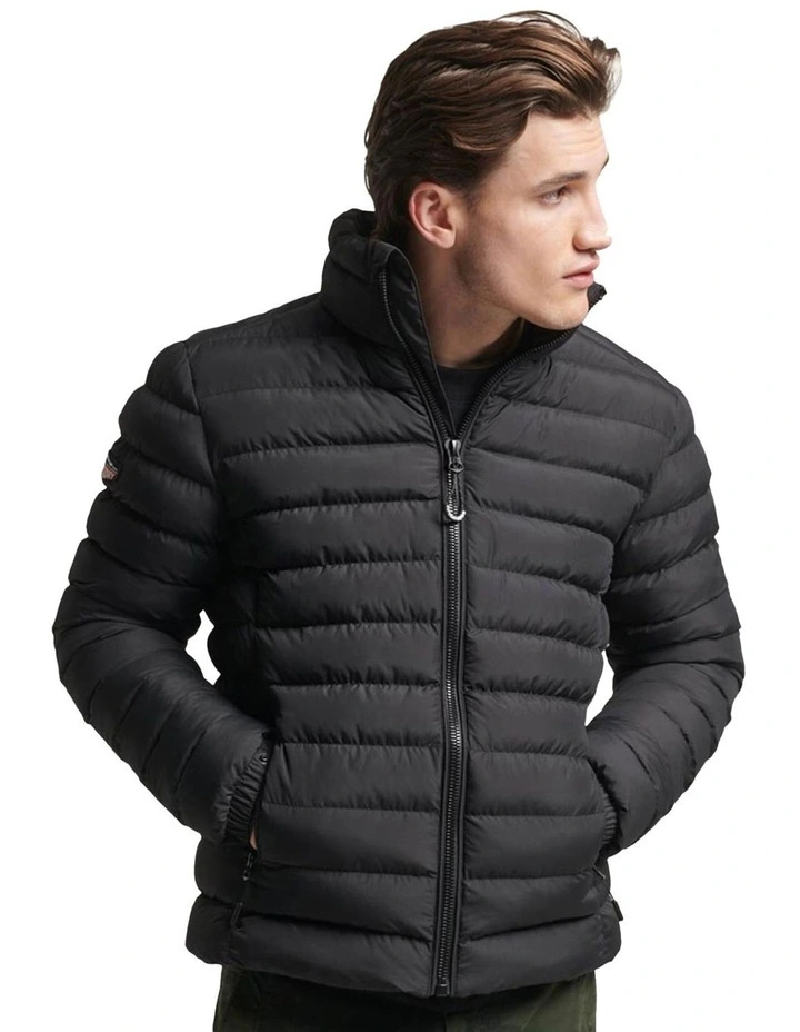 Fuji Print Padded Jacket in Black