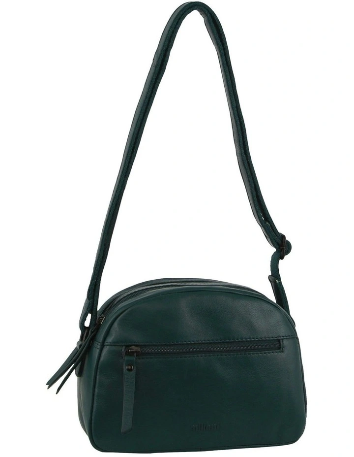 Leather Multi-Zip Cross-Body Bag in Zirkon