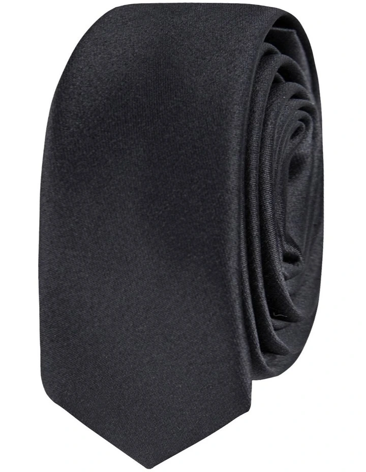 Kids Skinny Tie in Black
