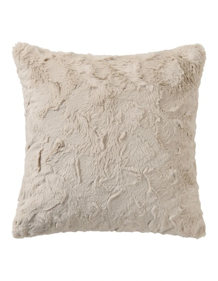 Maya Faux Fur Cushion 45x45cm in Cream