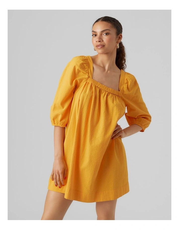 Macia Cotton Dress in Yellow