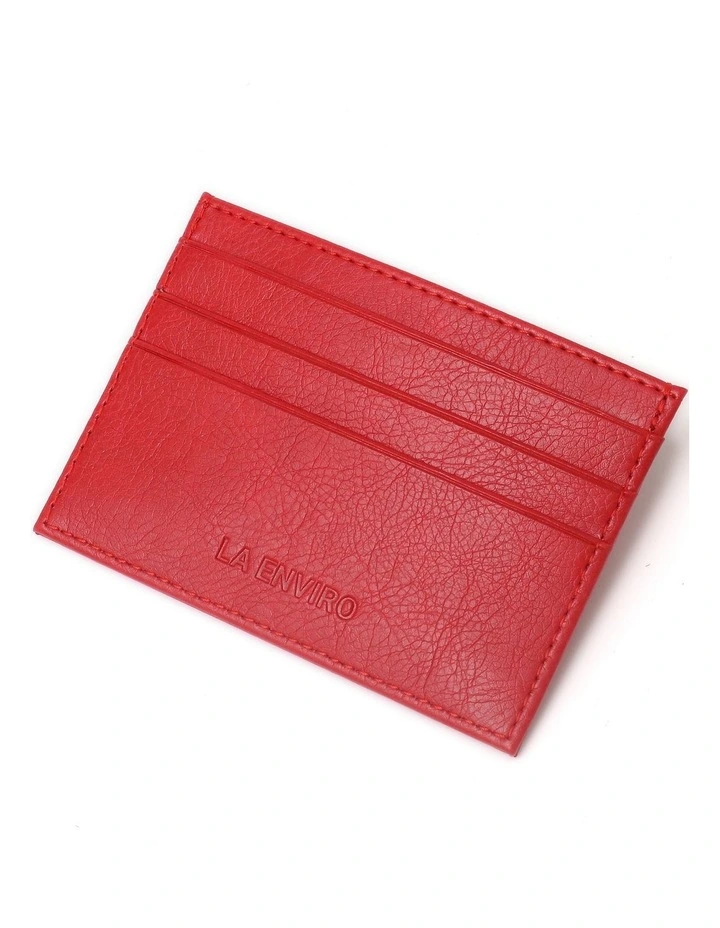 Avoca Minimalist Unisex Card Holder in Red