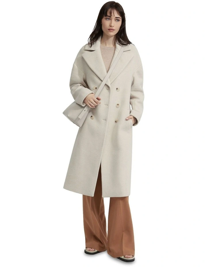 Anna Wool Rich Coat in Cream