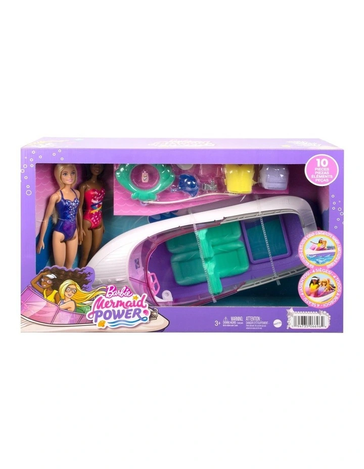 Mermaid Power Dolls, Boat And Accessories