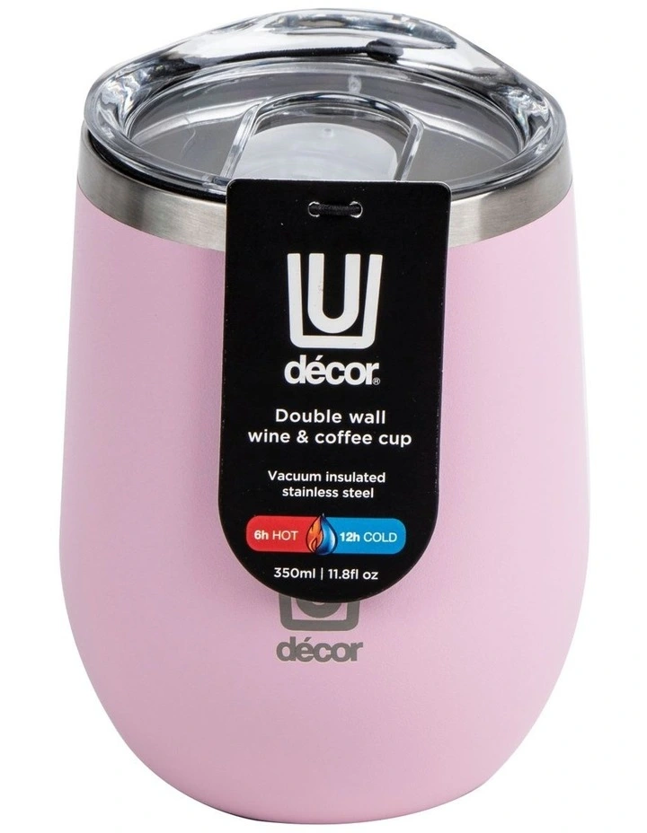 Insulated Wine and Coffee Cup 350ml in Stainless Steel