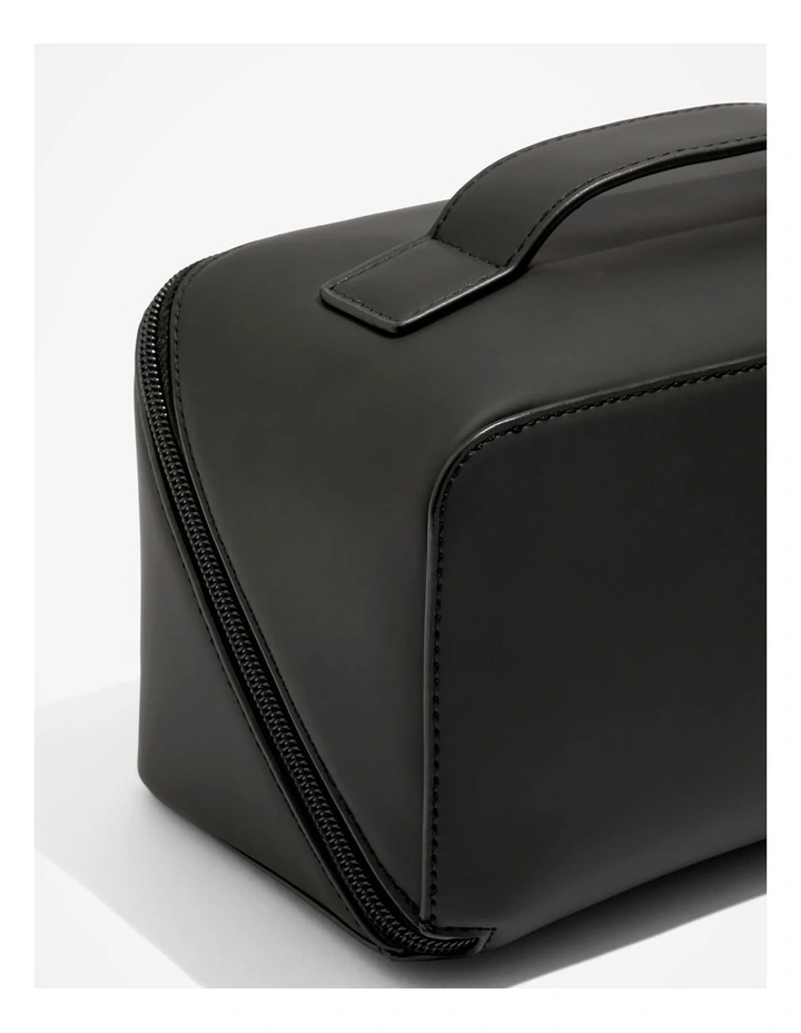 Medium Convertible Cosmetic Case in Black