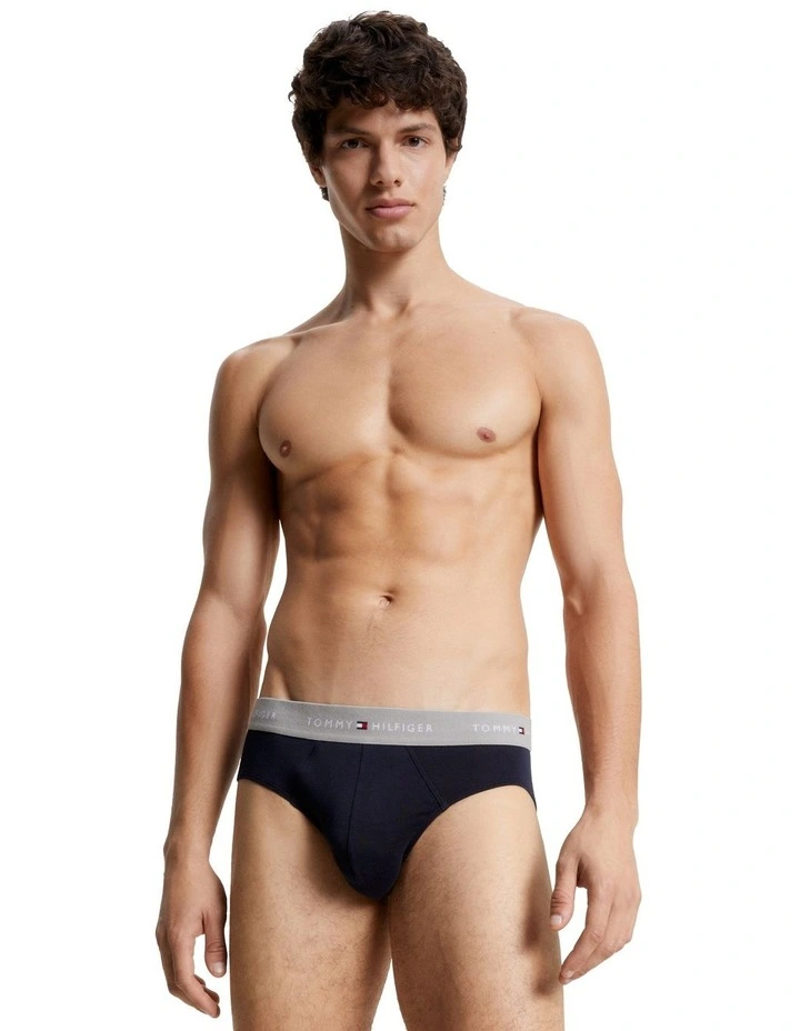 Signature Organic Cotton Essentials Briefs Pack of 3 in Cerulean Aqua/Ant SI