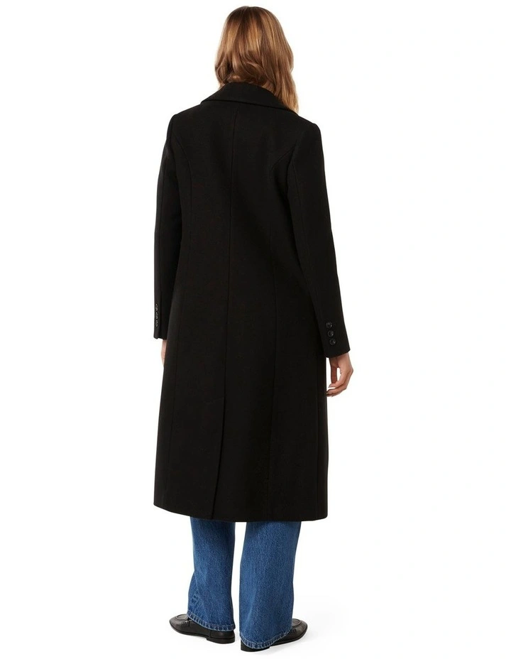 Arlo Single Breasted Coat in Black