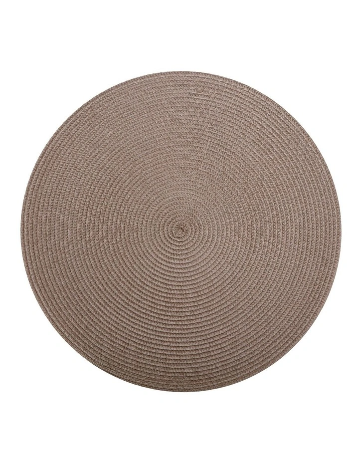 Table Accents Round Placemat in Taupe