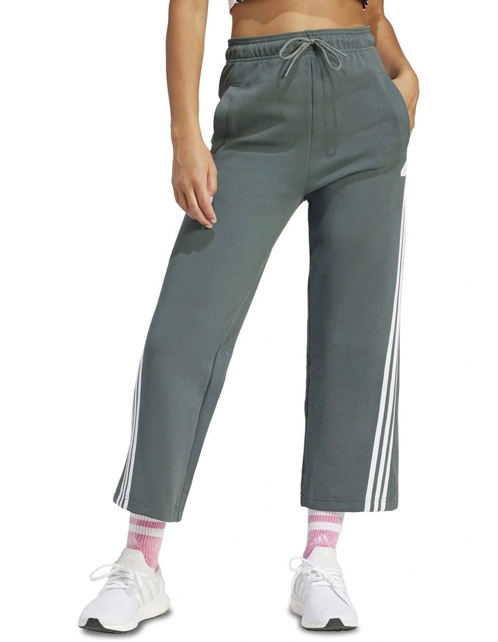 Future Icons 3-Stripes Open Hem Joggers in Legend Ivy