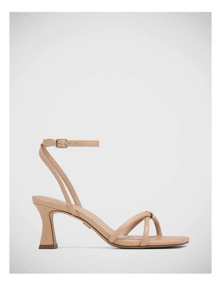 Kendall Leather Heel Sandal in Vintage Pink
