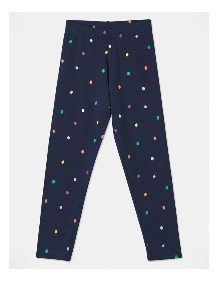 Rainbow Dot Legging in Navy