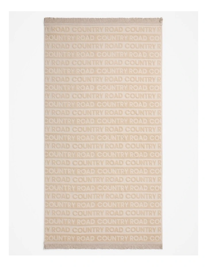 Charlie Beach Australian Cotton Beach Towel in Sand