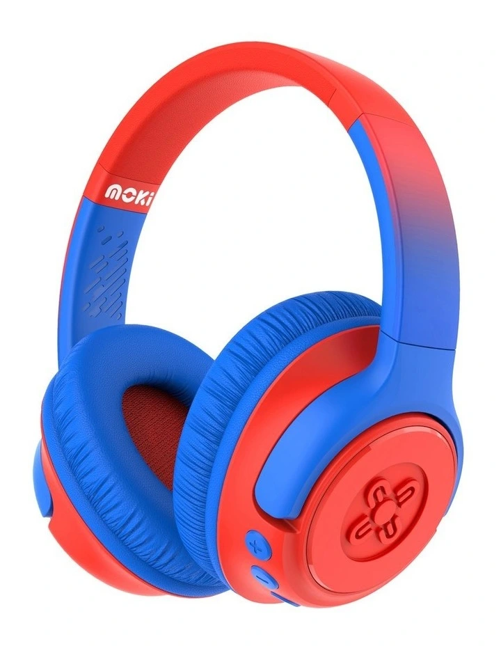 Mixi Kids Volume Limited Wireless Headphones in Blue/Red ACC-HPMIXBR
