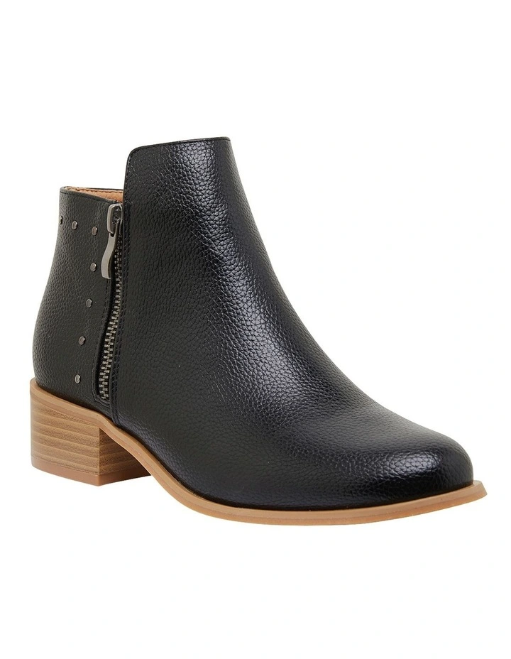 Marble Black Smooth Boots